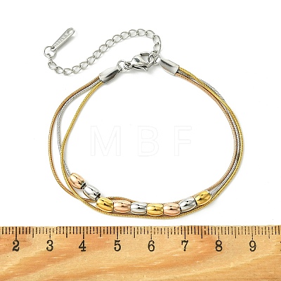 304 Stainless Steel Multi-strand Bracelets BJEW-G733-02M-1