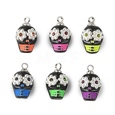 Halloween Opaque Acrylic & Alloy Pendants PALLOY-JF05969-01-1