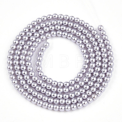 Baking Painted Pearlized Glass Pearl Bead Strands HY-N002-2mm-A04-1