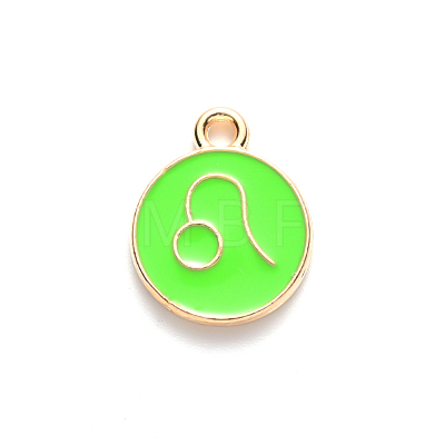 Alloy Enamel Pendants ENAM-S124-01B-06G-1