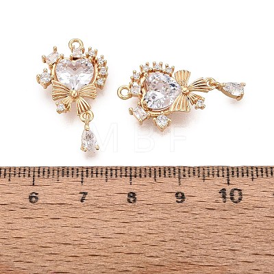 Valentine's Day Brass Micro Pave Clear Cubic Zirconia Pendants KK-N288-13G-1