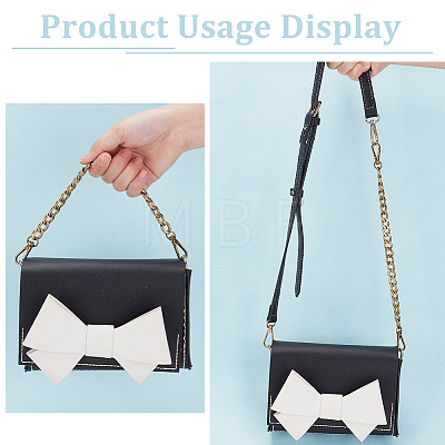   2Pcs Aluminum Curb Chain Bag Shoulder Straps FIND-PH0018-55AB-1