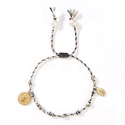 304 Stainless Steel Religious Charm Bracelets NU3381-5-1