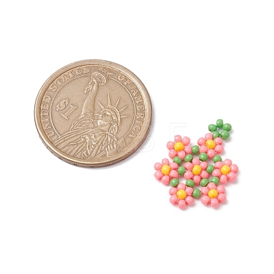 Seed Beads Beaded Charms PALLOY-MZ00417-05-1