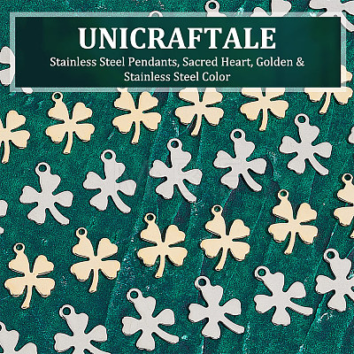 Unicraftale 60Pcs 2 Colors 201 & 304 Stainless Steel Pendants STAS-UN0051-72-1