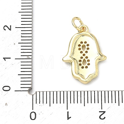 Brass Micro Pave Cubic Zirconia Pendants LS-KK-H255-09G-04-1