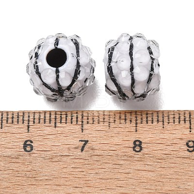 Sports Theme Opaque Acrylic European Beads RB-CBA95A4-04A-04-1