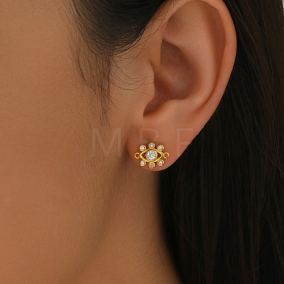 Brass Flower Stud Earrings MI5248-1