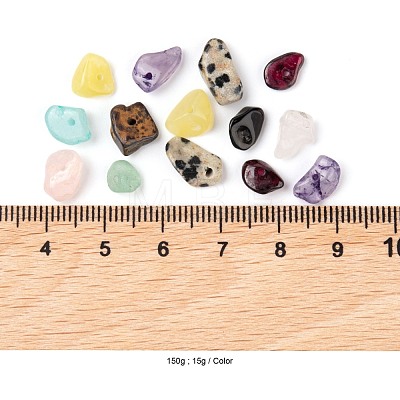 150G 10 Style Natural Gemstone Beads G-FS0002-17-1