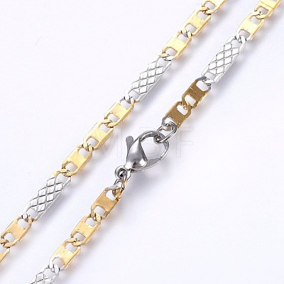 304 Stainless Steel Mariner Link Chains Necklaces NJEW-P223-08GP-1