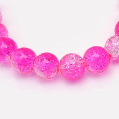 Baking Painted Crackle Glass Bead Strands CCG-S001-4mm-09-1