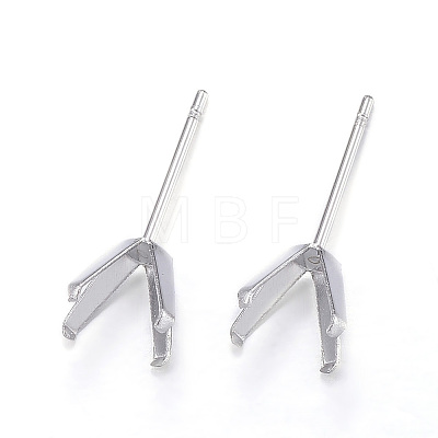 304 Stainless Steel Stud Earring Settings X-STAS-E113-23P-1
