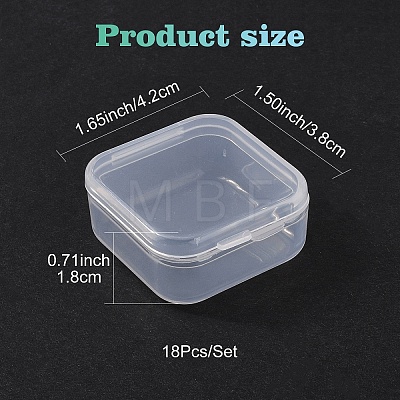 Transparent Plastic Bead Containers CON-YW0001-04-1