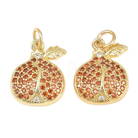 Brass Micro Pave Cubic Zirconia Charms KK-C250-03A-1