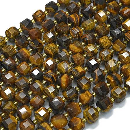 Natural Yellow Tiger Eye Beads Strands G-K389-A06-01-1