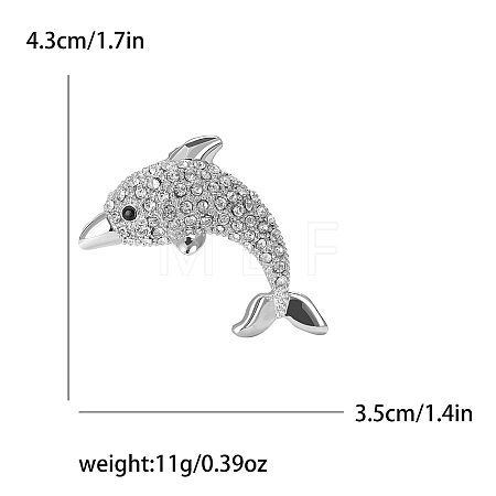 Alloy Rhinestone Brooch for Backpack Clothes PW-WGD0D41-02-1