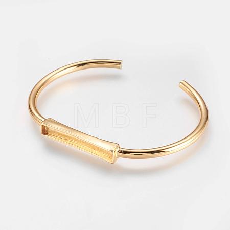 Brass Cuff Bangle Making BJEW-K153-02C-1
