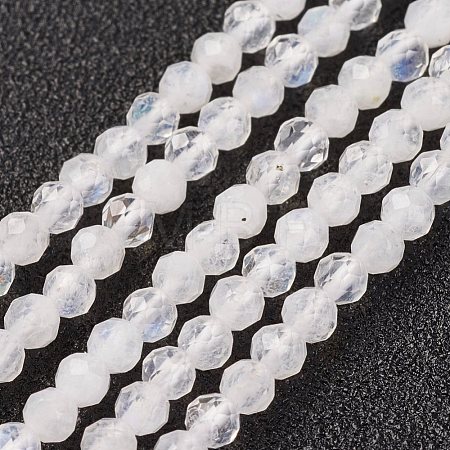 Natural Rainbow Moonstone Bead Strand X-G-G680-53-1