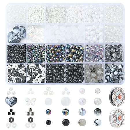 DIY Imitation Gemstone Stretch Bracelet Making Kit DIY-FS0003-32-1