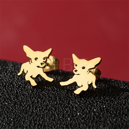 Stainless Steel Stud Earrings PW-WG88127-01-1