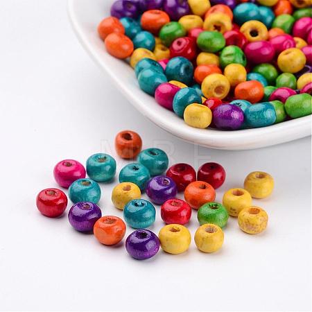Lead Free Natural Wood Round Beads X-TB092MY-1