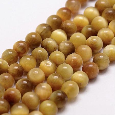 Natural Tiger Eye Bead Strands G-D840-54-8mm-03-1