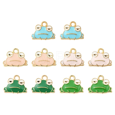 10Pcs 5 Styles Alloy Enamel Pendants FIND-FS0002-32-1
