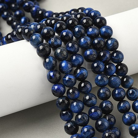 Grade B Natural Tiger Eye Beads Strands X-G-F591-18-8mm-01-1