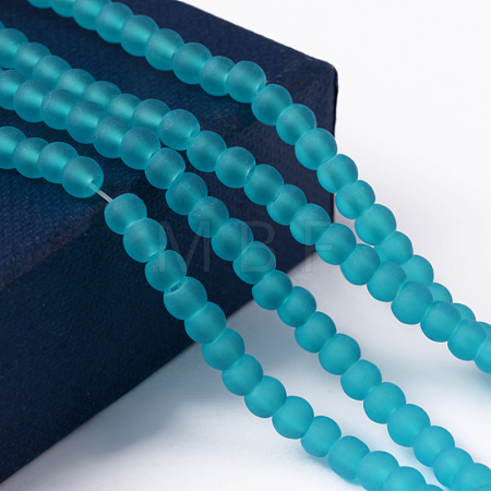 Baking Paint Transparent Glass Bead Strands X-GLAA-S031-4mm-37-1