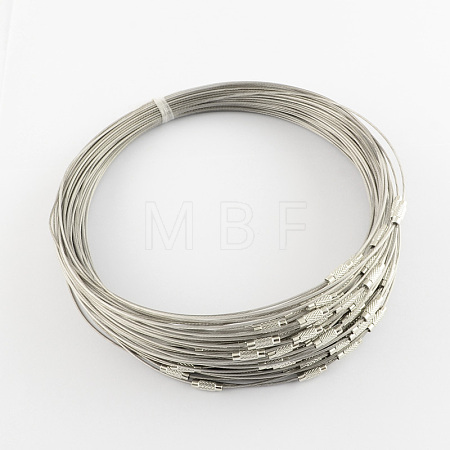 Steel Wire Bracelet Cord DIY Jewelry Making TWIR-R004-23-1