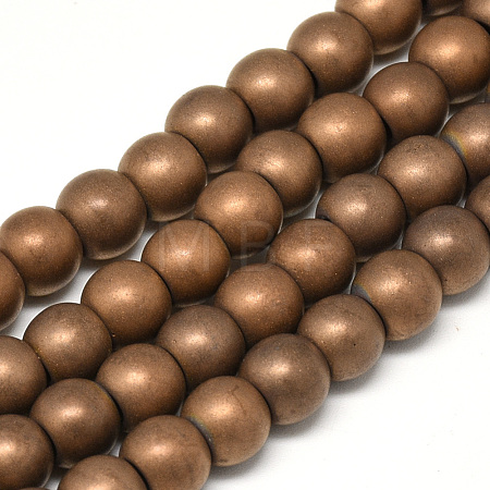 Electroplate Non-magnetic Synthetic Hematite Beads Strands G-Q486-87B-1