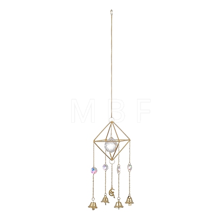 Geometric Metal Suncatchers Wall Hanging Decoration HJEW-G018-01B-G-1