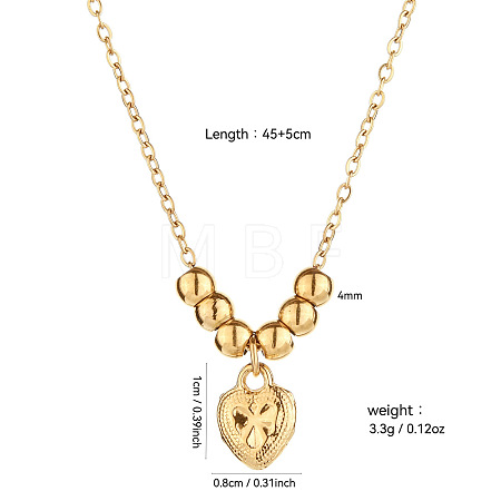 304 Stainless Steel Pendant Cable Chain Necklaces for Women WG91243-03-1