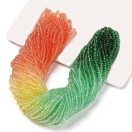 Transparent Painted Glass Beads Strands LS-DGLA-A034-T3mm-A04-1