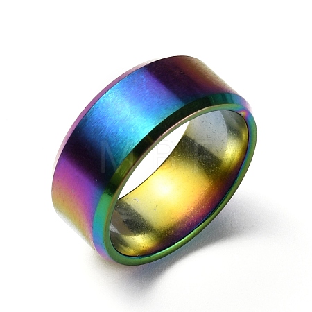 201 Stainless Steel Wide Band Finger Rings for Women Men RJEW-WH0009-13A-M-1