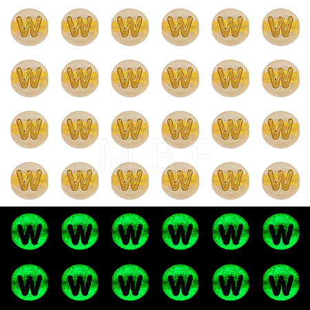 50G Luminous Transparent Acrylic Beads OACR-TAD0001-01W-1