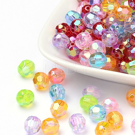 Eco-Friendly Transparent Acrylic Beads TACR-PL642-8mm-M-1