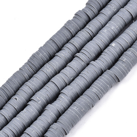 Handmade Polymer Clay Beads Strands CLAY-R089-6mm-111-1