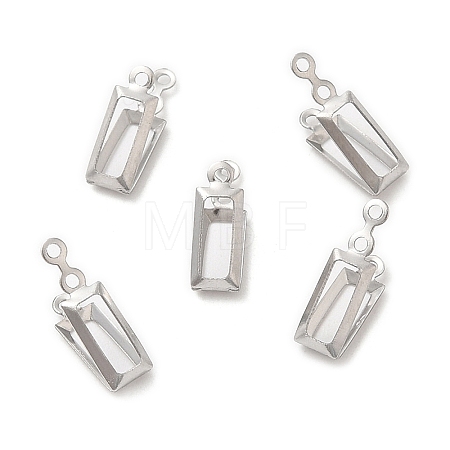 Non-Tarnish 316 Stainless Steel Pendant Cabochon Settings STAS-C077-03P-1