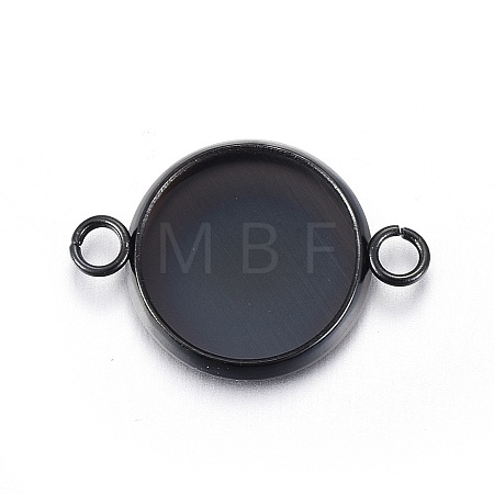 Stainless Steel Cabochon Connector Settings X-STAS-L211-04B-B-1