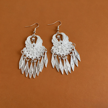 Ethnic Style Alloy Tassel Chandelier Earrings for Women WG9E5ED-03-1