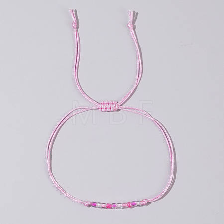 Adjustable Glass Seed Beaded Friendship Braided Bracelets for Daily Wear and Gifts BE2039-10-1