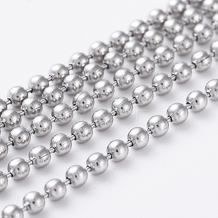 Tarnish Resistant 304 Stainless Steel Ball Chains CHS-O001-C-04-1