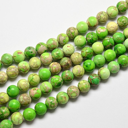 Natural Imperial Jasper Beads Strands G-I122-4mm-01-1