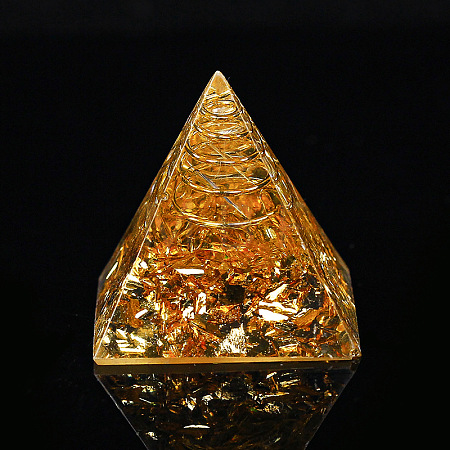 Orgonite Pyramid Resin Display Decorations G-PW0005-05H-1