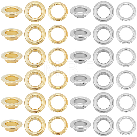 200Pcs 2 Colors Iron Grommet Eyelet Findings IFIN-GF0001-59D-1