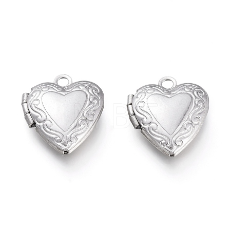 Non-Tarnish 316 Stainless Steel Locket Pendants STAS-K192-15P-1