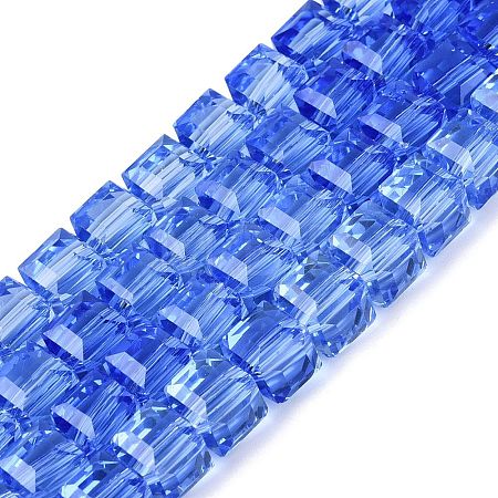 Transparent Glass Beads Strands GLAA-R041-8x8mm-A12-1
