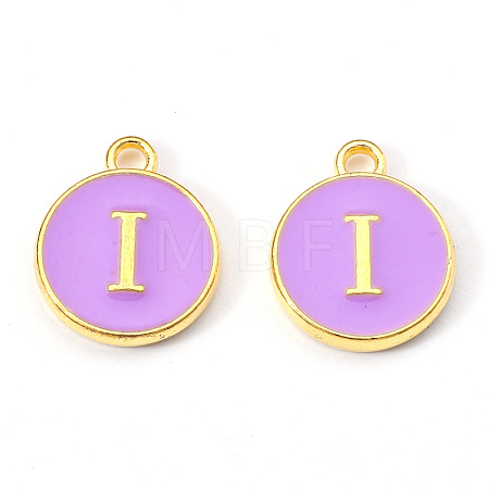 Golden Plated Alloy Enamel Charms ENAM-S118-10I-1