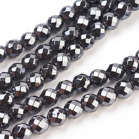 Non-Magnetic Synthetic Hematite Beads Strands HEMA-6D-1